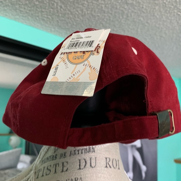 Official Hard Rock Cafe Barcelona burgundy baseball cap NEW with tags - Picture 2 of 4
